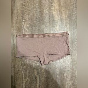 PINK Victoria's Secret light brown boy short  Panties. Size XXL